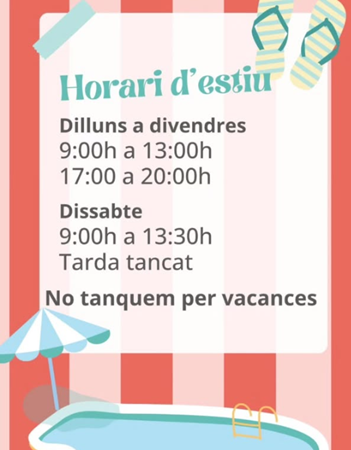 HORARI D'ESTIU | 