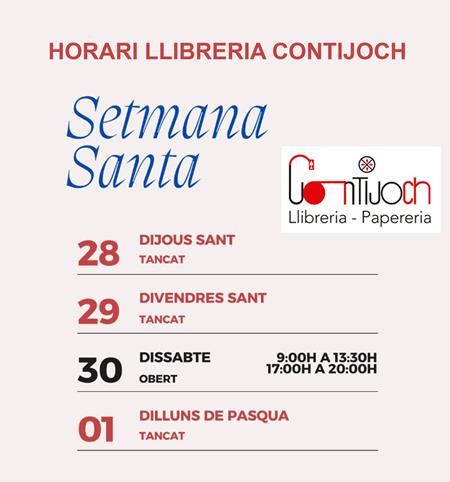 HORARIS DE SETMANA SANTA | 