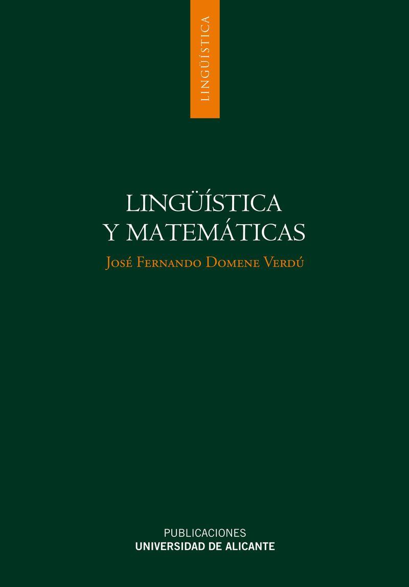LINGÜÍSTICA Y MATEMÁTICAS | 9788497170871 | DOMENE VERDÚ, JOSÉ FERNANDO
