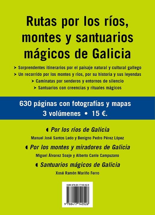 RUTAS POR LOS RÍOS, MONTES Y SANTUARIOS MÁGICOS DE GALICIA | 9788417140526 | SANTOS LEDO, MANUEL JOSÉ / PÉREZ LÓPEZ, BENIGNO PEDRO / SOAJE, MIGUEL ÁNGEL / CANLE CAMPUZANO, ALBER
