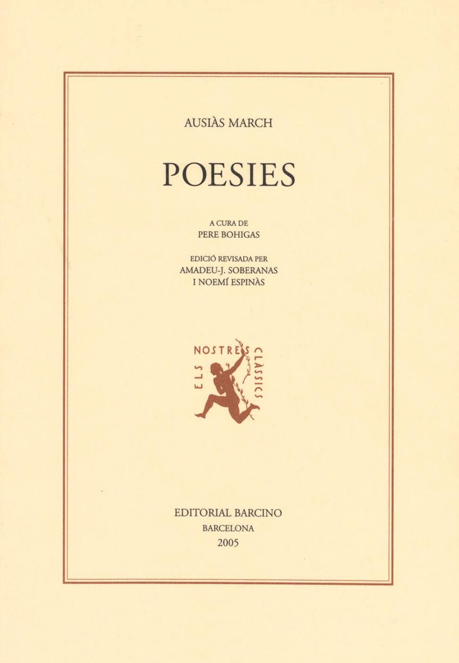 POESIES, AUSIES MARCH | 9788472267152 | MARCH, AUSIAS