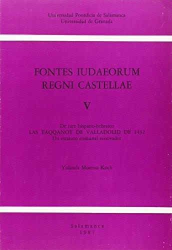 FONTES IUDAEORUM REGNI CASTELLAE V | 9788472991958 | MORENO KOCH, YOLANDA