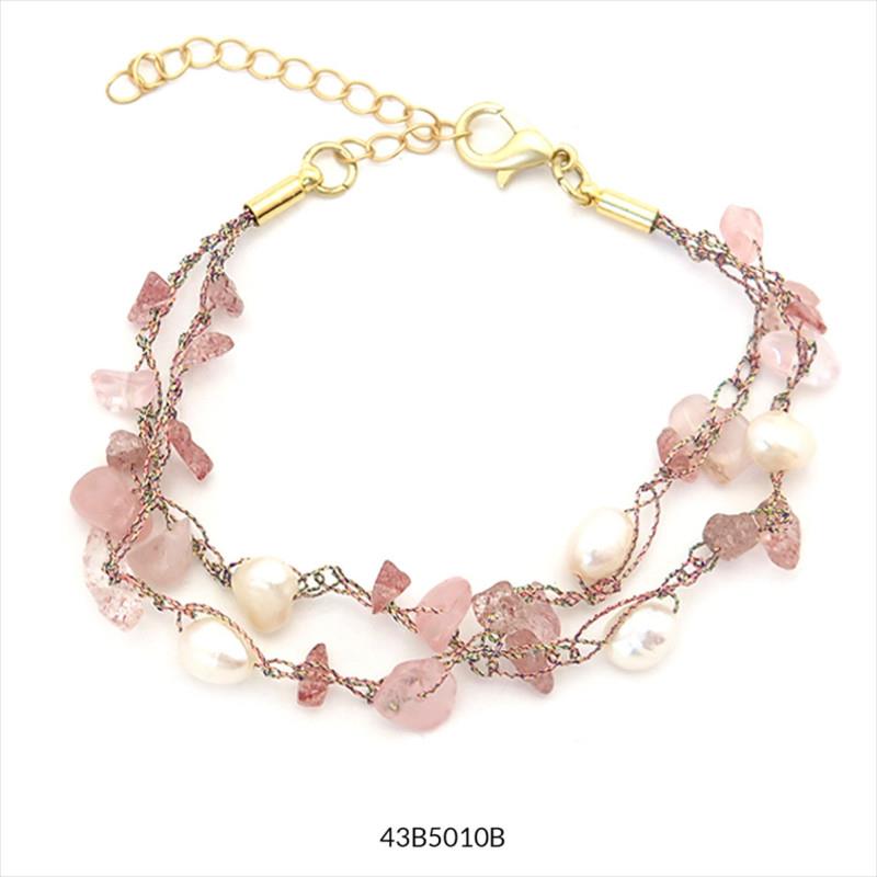 PULSERA MARGERIE ROSADA-PERLES | 43B5010B