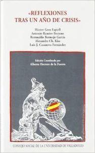 REFLEXIONES TRAS UN AÑO DE CRISIS | 9788477626039 | HERRERO DE LA FUENTE, ALBERTO
