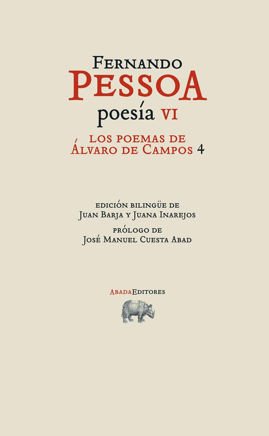POEMAS DE ÁLVARO DE CAMPOS 4, LOS | 9788415289913 | PESSOA, FERNANDO