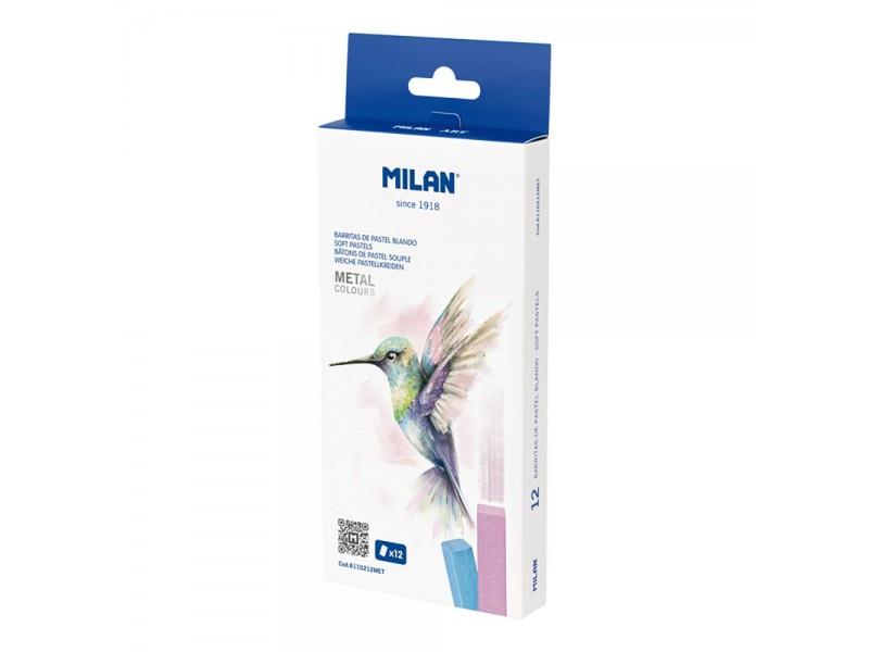 CAIXA 12 PASTELS METAL.LITZATS MILAN | 8411574106449