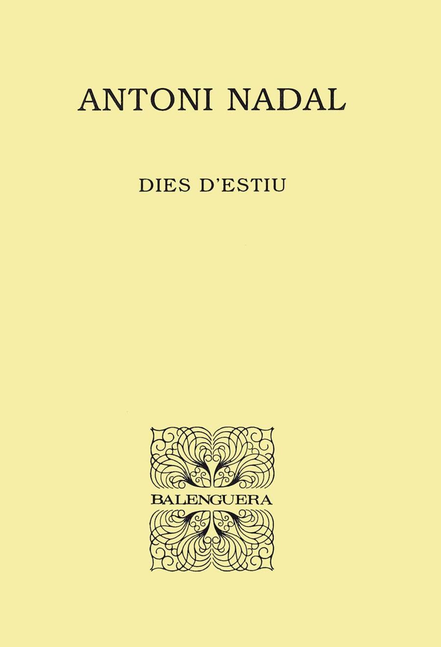 DIES D'ESTIU | 9788427350625 | NADAL, ANTONI