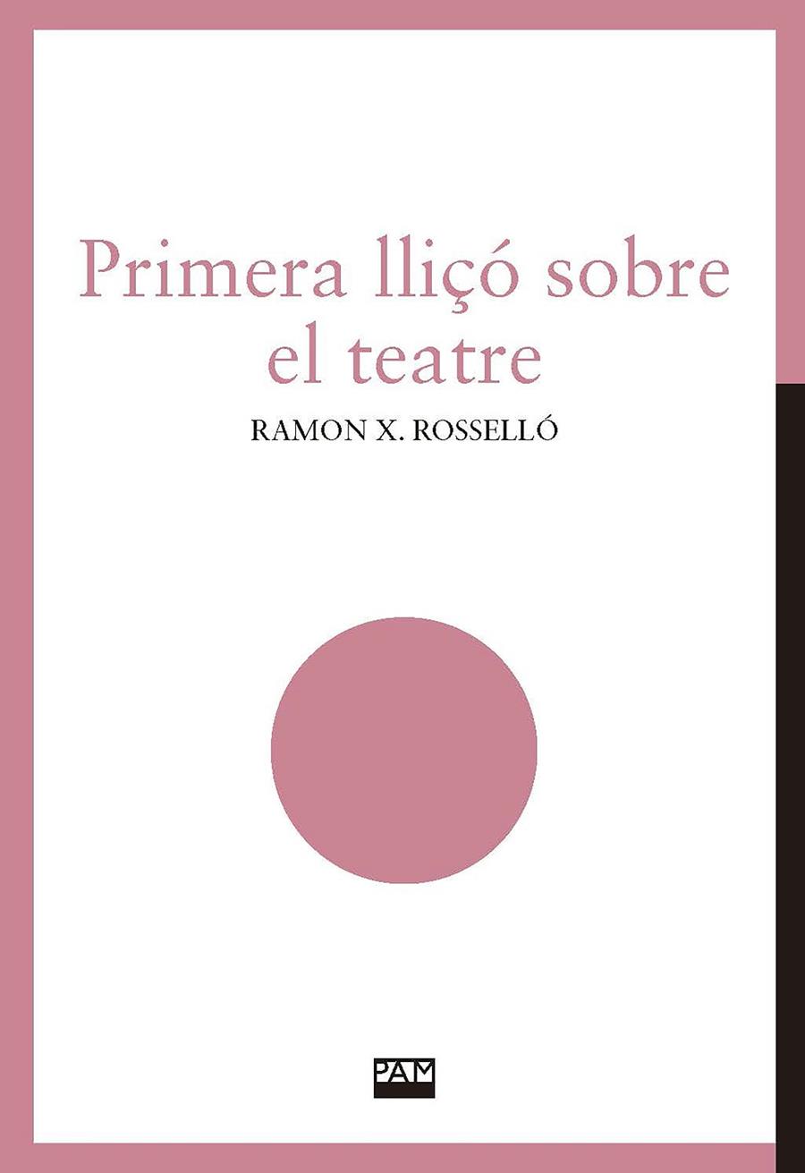 PRIMERA LLIÇÓ SOBRE EL TEATRE | 9788491912842 | ROSSELLÓ IVARS, RAMON XAVIER