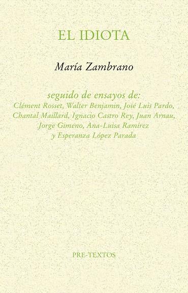 IDIOTA, EL | 9788417830144 | ZAMBRANO, MARÍA