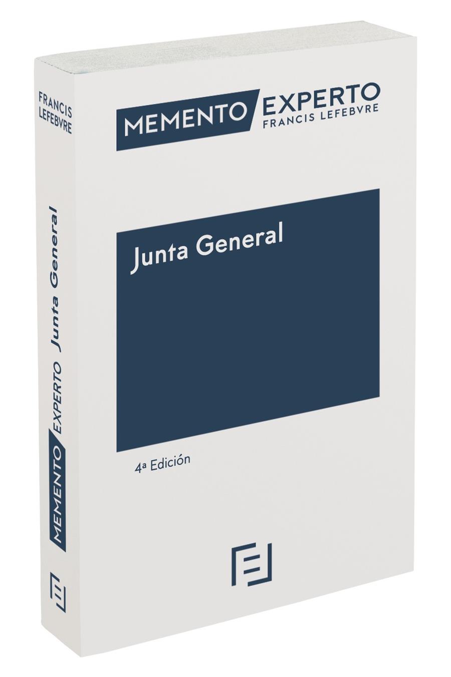MEMENTO EXPERTO JUNTA GENERAL 4ª EDICION | 9788418899454 | LEFEBVRE-EL DERECHO