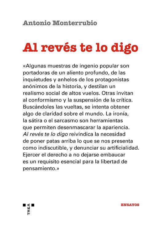 AL REVÉS TE LO DIGO | 9788410263482 | MONTERRUBIO PRADA, ANTONIO