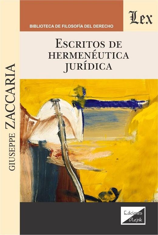 ESCRITOS DE HERMENEUTICA JURIDICA | 9789563924299 | ZACCARIA, GIUSEPPE