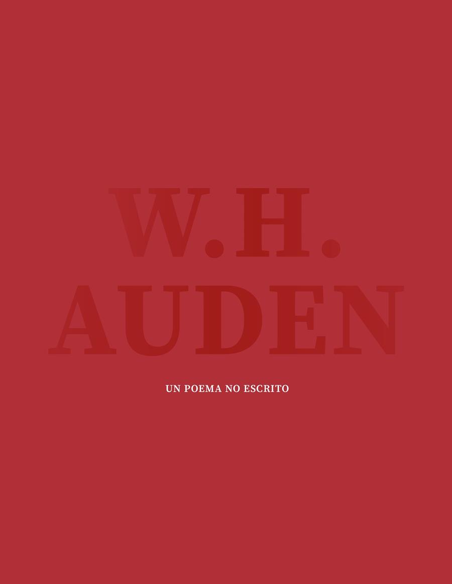 POEMA NO ESCRITO, UN | 9791387766290 | AUDEN, W H