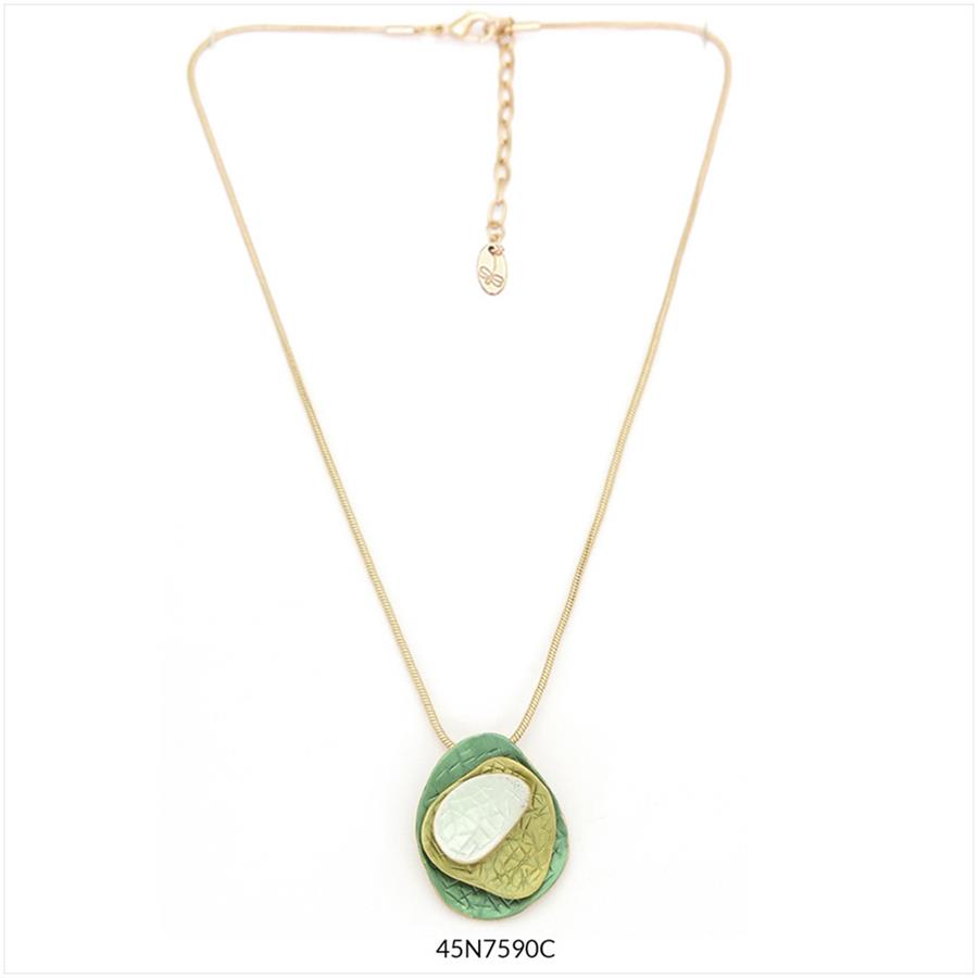 COLLAR LAND DAURAT I VERDS CURT | 45n7590c