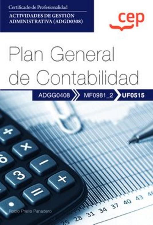PLAN GENERAL DE CONTABILIDAD. CERTIFICADOS DE PROFESIONALIDAD | 9788419852120 | PRIETO PANADERO, ROCÍO