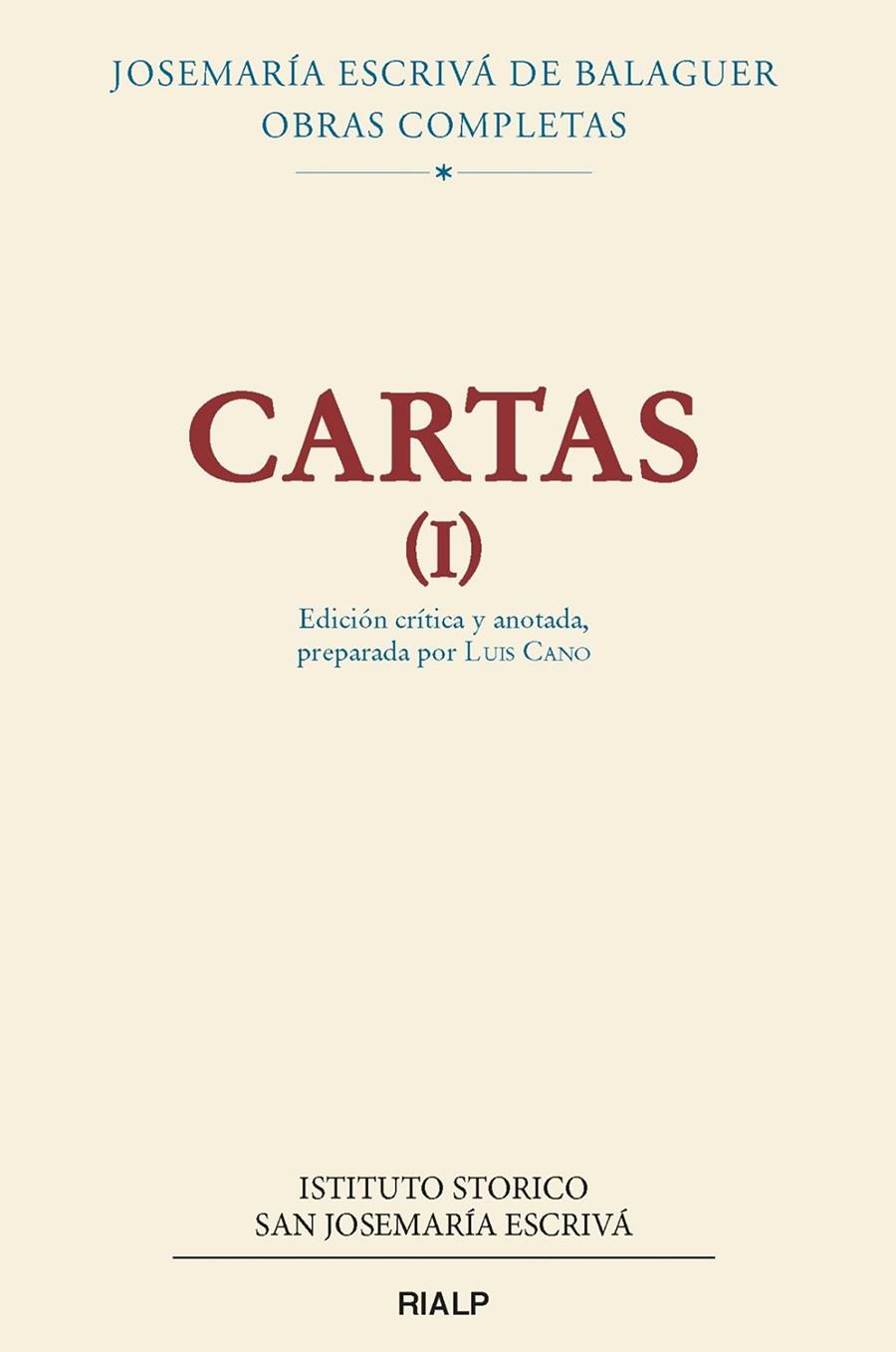CARTAS I JOSEMARIA ESCRIVA DE BALAGUER OBRAS COMPLETAS | 9788432153136 | ESCRIVÀ DE BALAGUER, JOSE MARIA