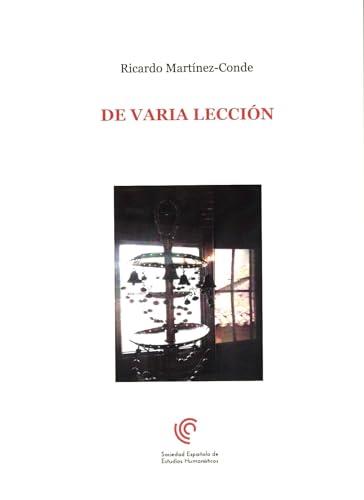 DE VARIA LECCIÓN | 9788409167456 | MARTÍNEZ-CONDE, RICARDO