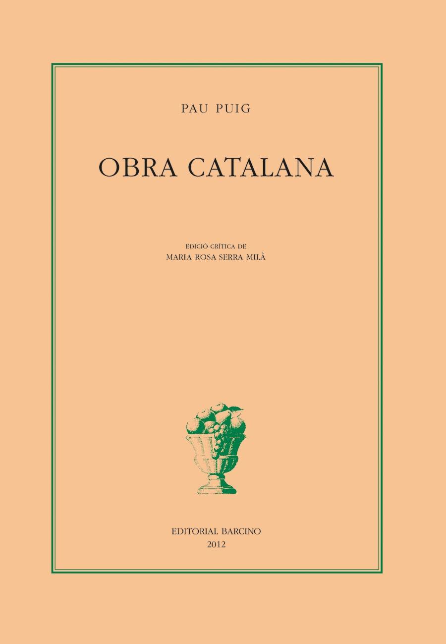 OBRA CATALANA, PAU PUIG | 9788472267671 | PUIG, PAU
