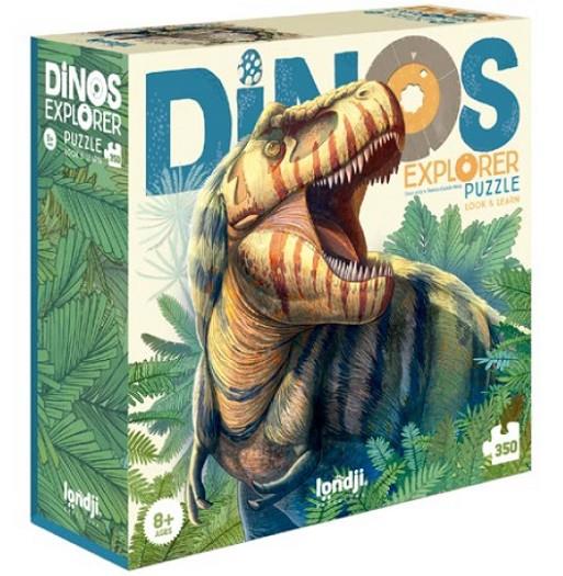DINOS EXPLORER. LOOK & LEARN PUZZLE (350 PECES) | 8436580425230