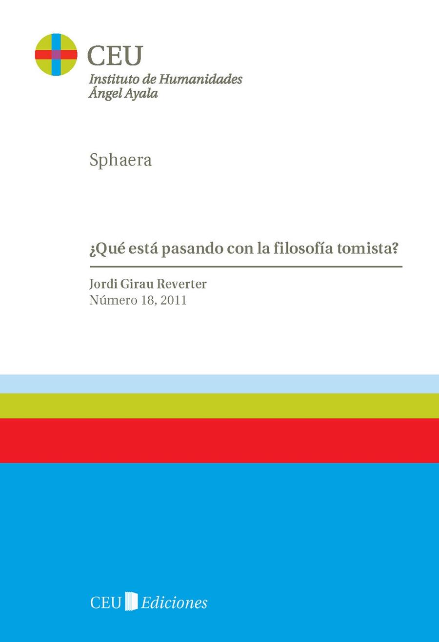 QUÉ ESTA PASANDO CON LA FILOSOFÍA TOMISTA? | 9788492989584 | GIRAU REVERTER, JORDI