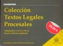 COLECCIÓN TEXTOS LEGALES PROCESALES | 9788498768503 | JUAN MONTERO AROCA/JUAN LUIS GÓMEZ COLOMER/Mª PÍA CALDERÓN CUADRADO/FRANCISCO-JAVIER LLUCH CORELL/JO