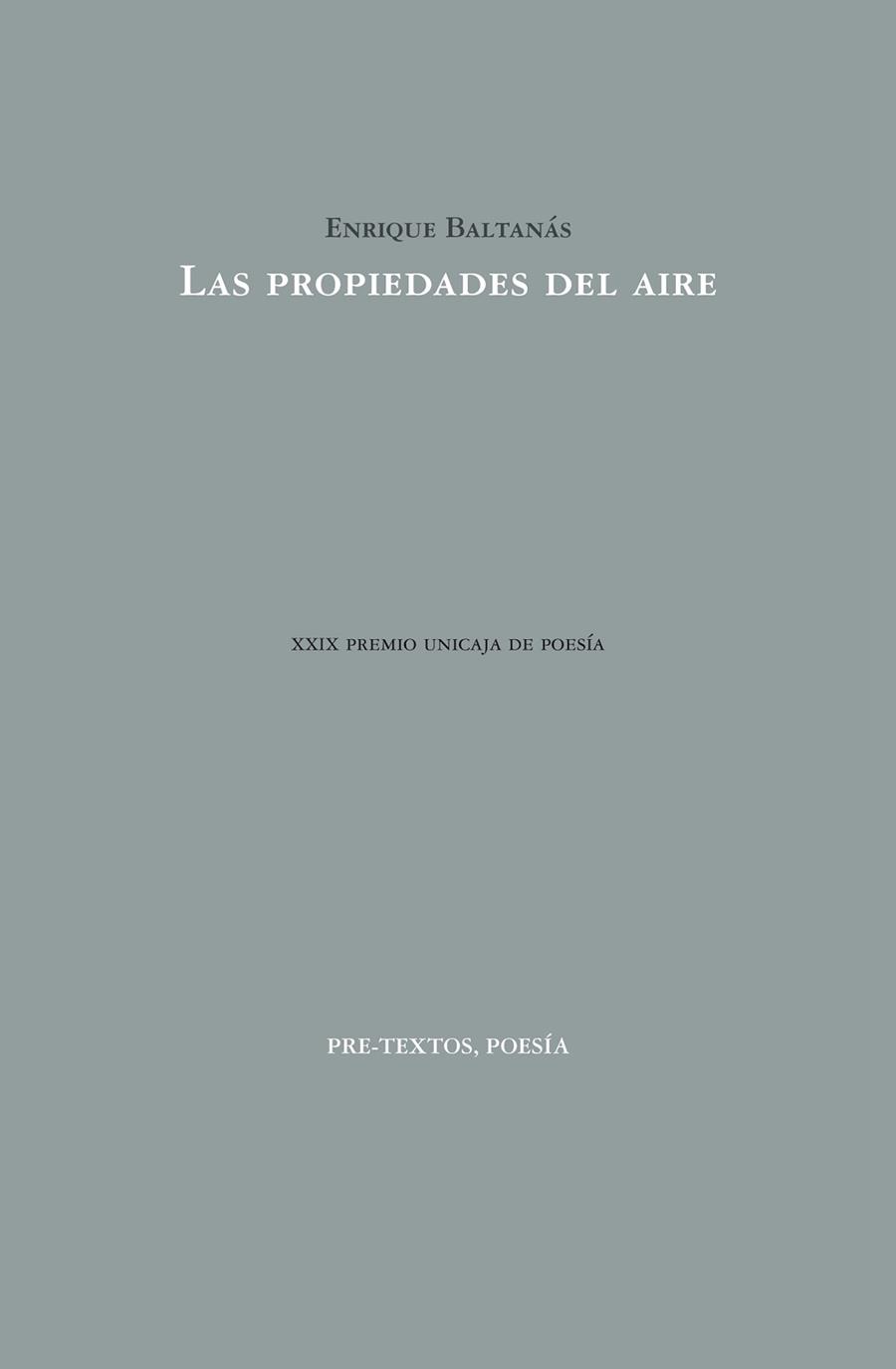 PROPIEDADES DEL AIRE, LAS | 9788415894940 | ENRIQUE BALTANÁS