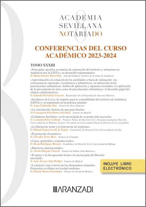 ANALES 2023-2024 TOMO XXXIII ACADEMIA SEVILLANA DEL NOTARIADO | 9788410850217 | ACADEMIA SEVILLANA NOTARIADO