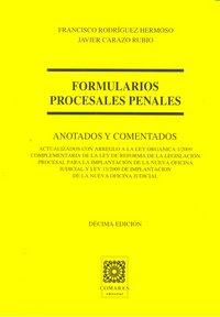 FORMULARIOS PROCESALES PENALES | 9788498367096 | RODRIGUEZ HERMOSO, F / CARAZO RUBIO, J.