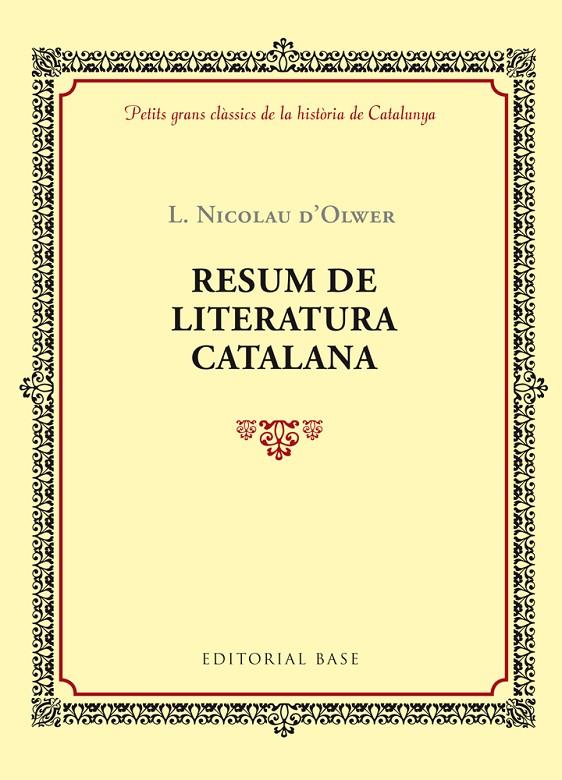 RESUM DE LA LITERATURA CATALANA | 9788416587353 | D'OLWER, LLUÍS NICOLAU
