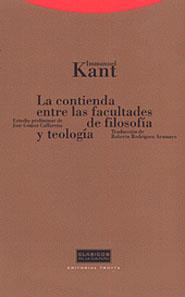CONTIENDA ENTRE FACULTADES FILOSOFIA Y TEOLOGIA, LA | 9788481643237 | KANT, IMMANUEL