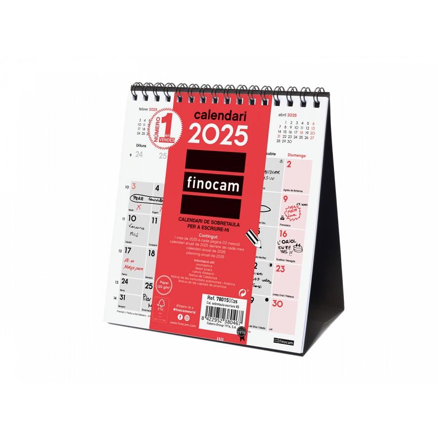 CALENDARI ANUAL SOBRETAULA ESCR.XS 2025 CATALÀ | 8422952380467