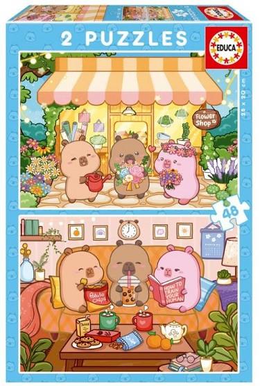 PUZLE PROGRESIVO CAPYBARAS CAPYFUN 2X48 PEC | 8412668204829