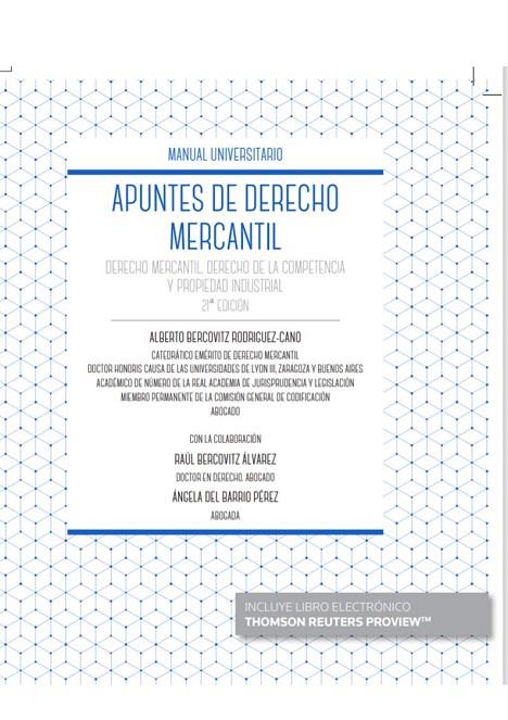 APUNTES DE DERECHO MERCANTIL | 9788413088204 | BERCOVITZ-RODRÍGUEZ CANO, ALBERTO