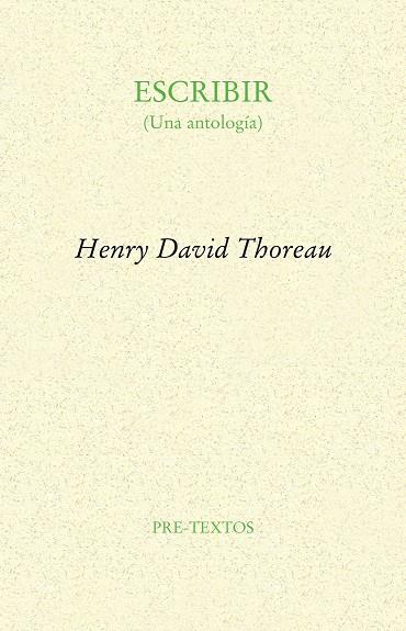 ESCRIBIR | 9788481918489 | THOREAU, HENRY DAVID