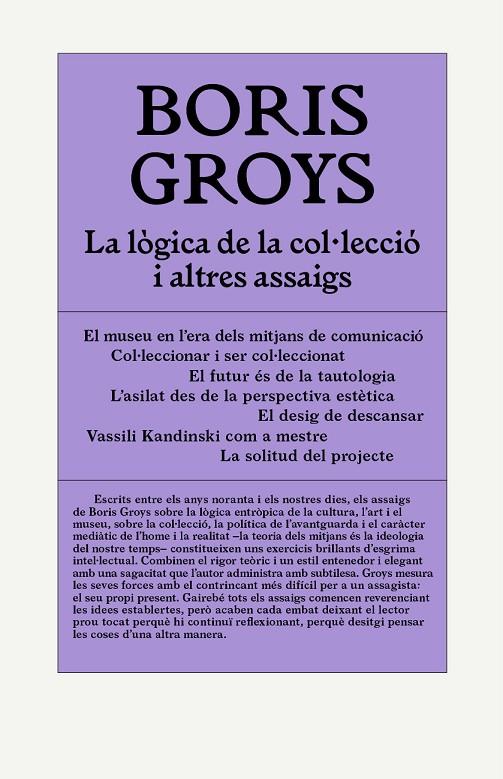 LÒGICA DE LA COL·LECCIÓ I ALTRES ASSAIGS, LA | 9788412230574 | GROYS, BORIS