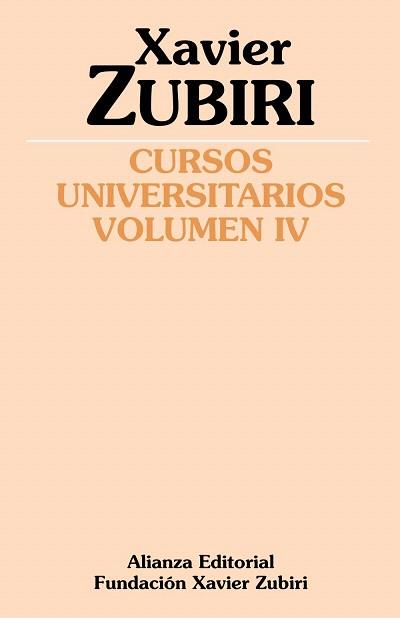 CURSOS UNIVERSITARIOS (VOL. 4) (1934-1935) | 9788420684130 | ZUBIRI, XAVIER