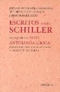 ESCRITOS SOBRE SCHILLER SEGUIDOS DE UNA BREVE ANTOLOGÍA LÍRICA | 9788475177489 | GOETHE, JOHANN WOLFGANG VON / HUMBOLDT, WILHELM VON / BURCKHARDT, JACOB