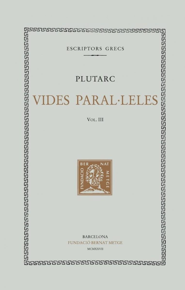 VIDES PARAL·LELES III | 9788472259379 | PLUTARC