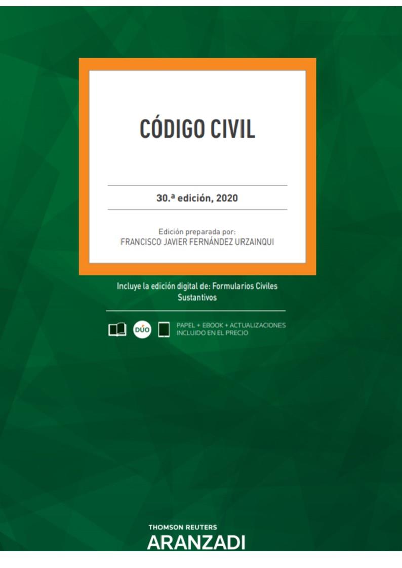 CODIGO CIVIL 30ª ED. 2020 | 9788413467078 | FERNÁNDEZ URZAINQUI, FRANCISCO JAVIER