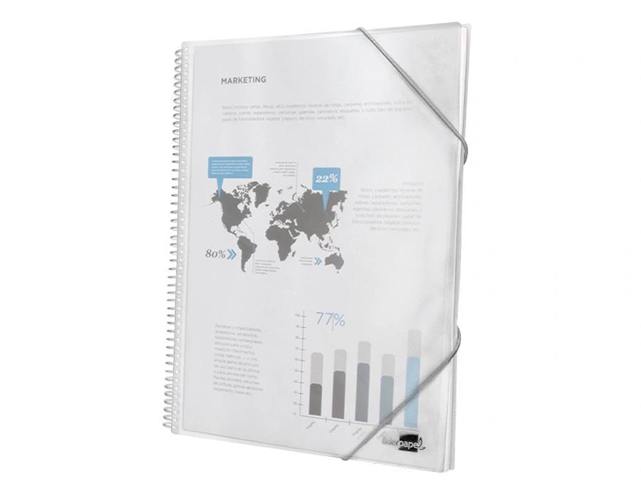 CARPETA ESPIRAL 20 FUNDES TRASPARENT | 8423473109865