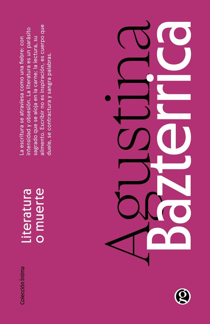 LITERATURA O MUERTE | 9788419990617 | BAZTERRICA, AGUSTINA