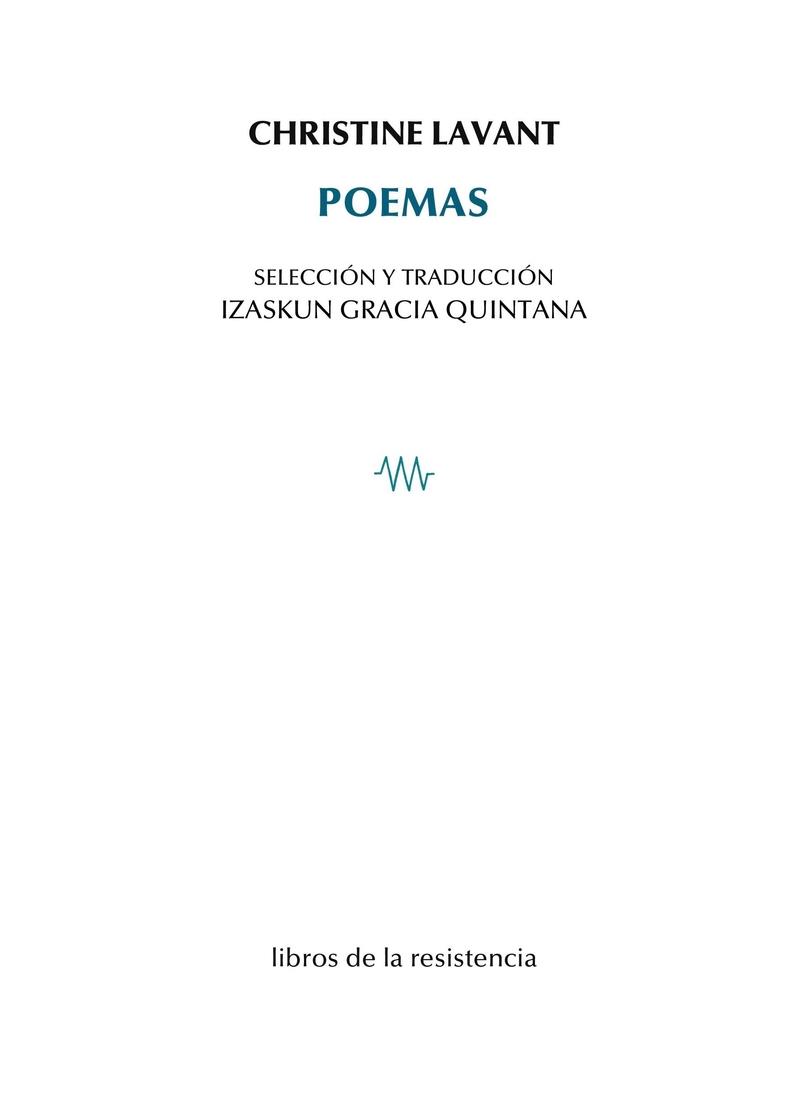 POEMAS (CHRISTINE LAVANT) | 9788419943064 | LAVANT, CHRISTINE