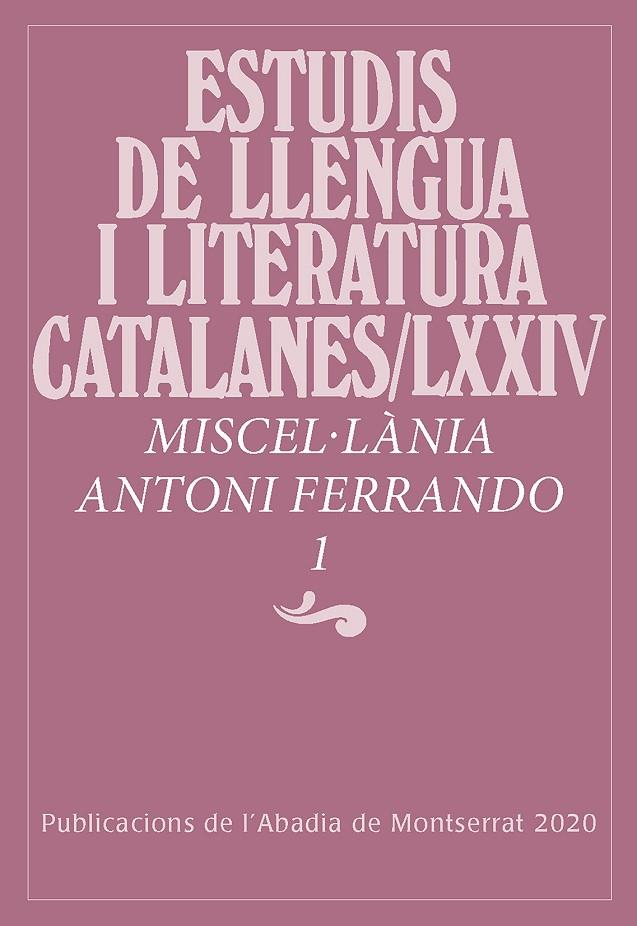 MISCEL·LÀNIA ANTONI FERRANDO 1 | 9788491911388 | VARIOS AUTORES