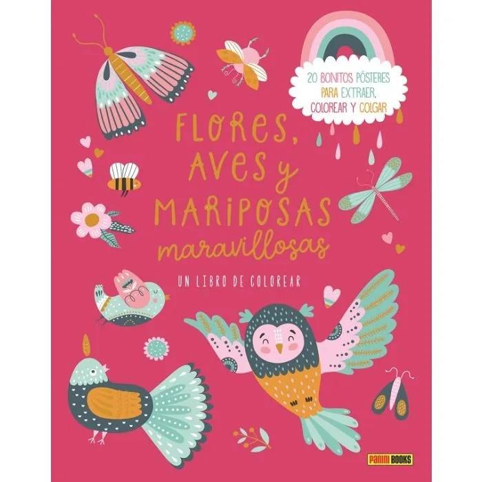 FLORES, AVES Y MARIPOSAS MARAVILLOSAS  - UN LIBRO DE COLOREAR | 9788410516816