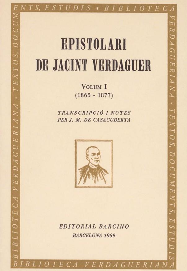 EPISTOLARI VERDAGUER I | 9788472260955 | VERDAGUER, JACINT