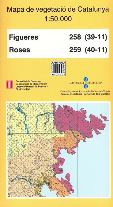 MAPA DE VEGETACIÓ: FIGUERES - ROSES | 9788472837270 | VARIOS AUTORES