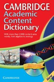 CAMBRIDGE ACADEMIC CONTENT DICTIONARY PAPERBACK WITH CD-ROM | 9780521691963 | VARIOS AUTORES