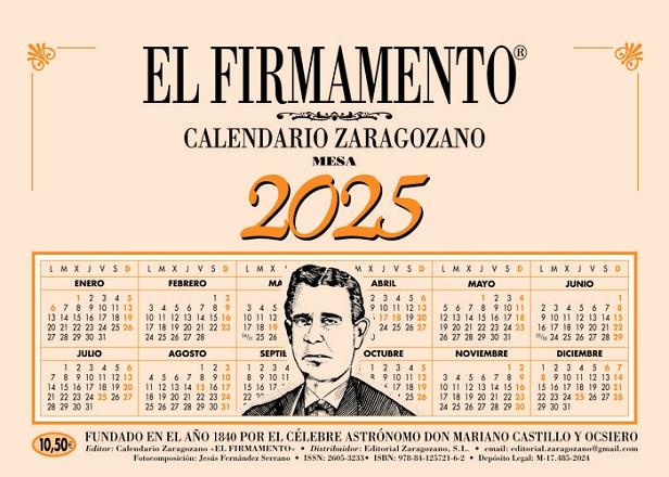 CALENDARIO ZARAGOZANO 2025 MESA VERTICAL | 9788412572162