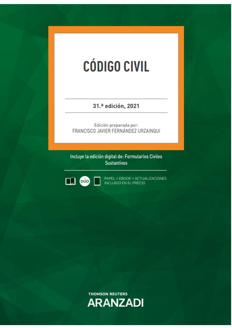 CODIGO CIVIL (31 ED) | 9788413915036 | FERNÁNDEZ URZAINQUI, FRANCISCO JAVIER