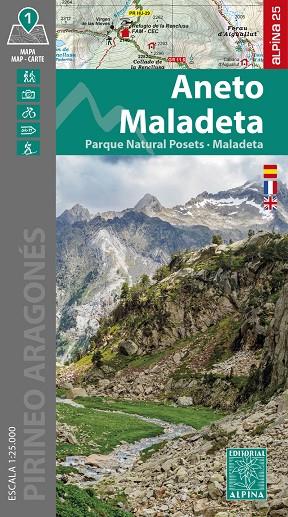 ANETO - MALADETA : MAPA-GUIA [2026] | 9788470112096 | EDITORIAL ALPINA